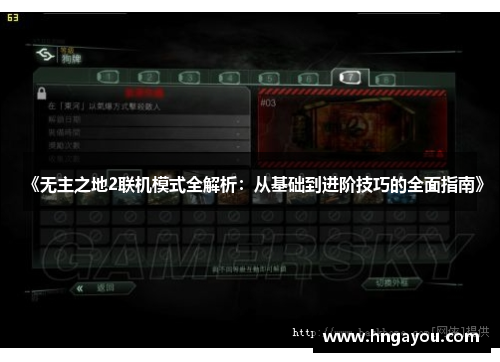 《无主之地2联机模式全解析：从基础到进阶技巧的全面指南》